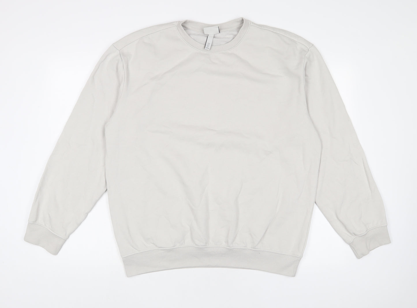 H&M Mens Grey Cotton Pullover Sweatshirt Size M