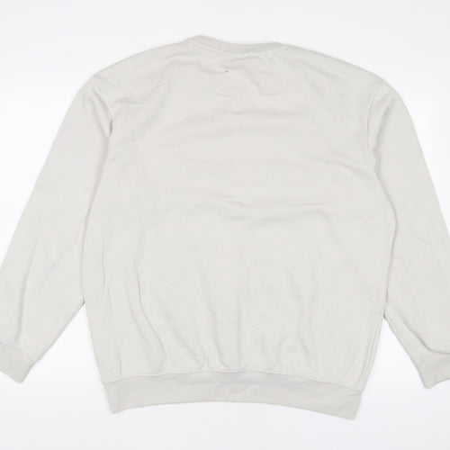 H&M Mens Grey Cotton Pullover Sweatshirt Size M