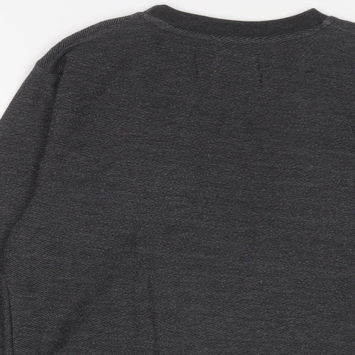 Zara Mens Grey Polyester Pullover Sweatshirt Size S