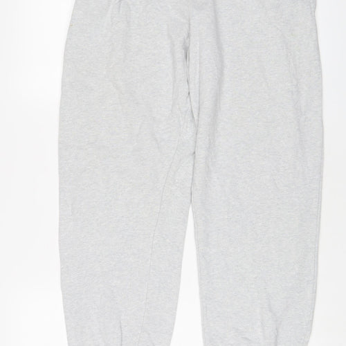 NEXT Girls Grey Cotton Jogger Trousers Size 15 Years L27 in Regular Drawstring