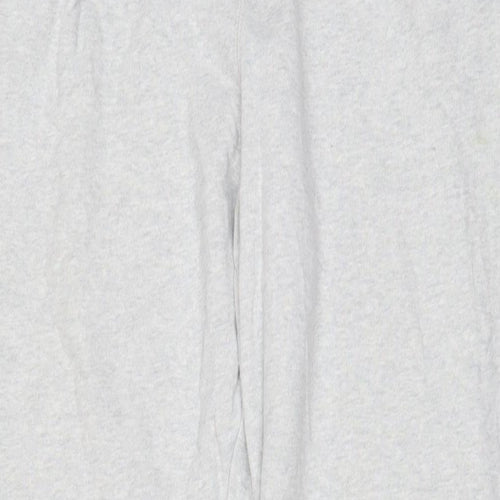NEXT Girls Grey Cotton Jogger Trousers Size 15 Years L27 in Regular Drawstring