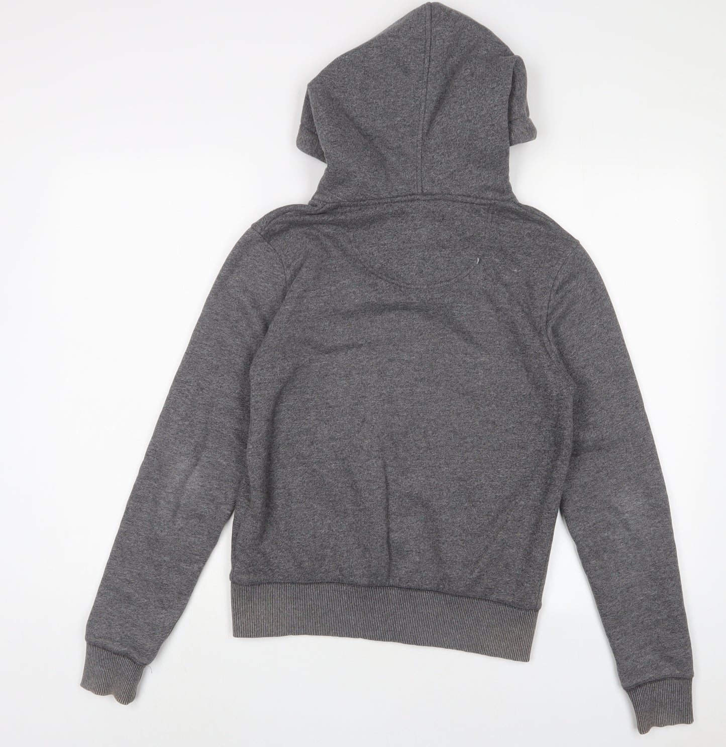 SoulCal&Co Womens Grey Cotton Full Zip Hoodie Size 10 Zip