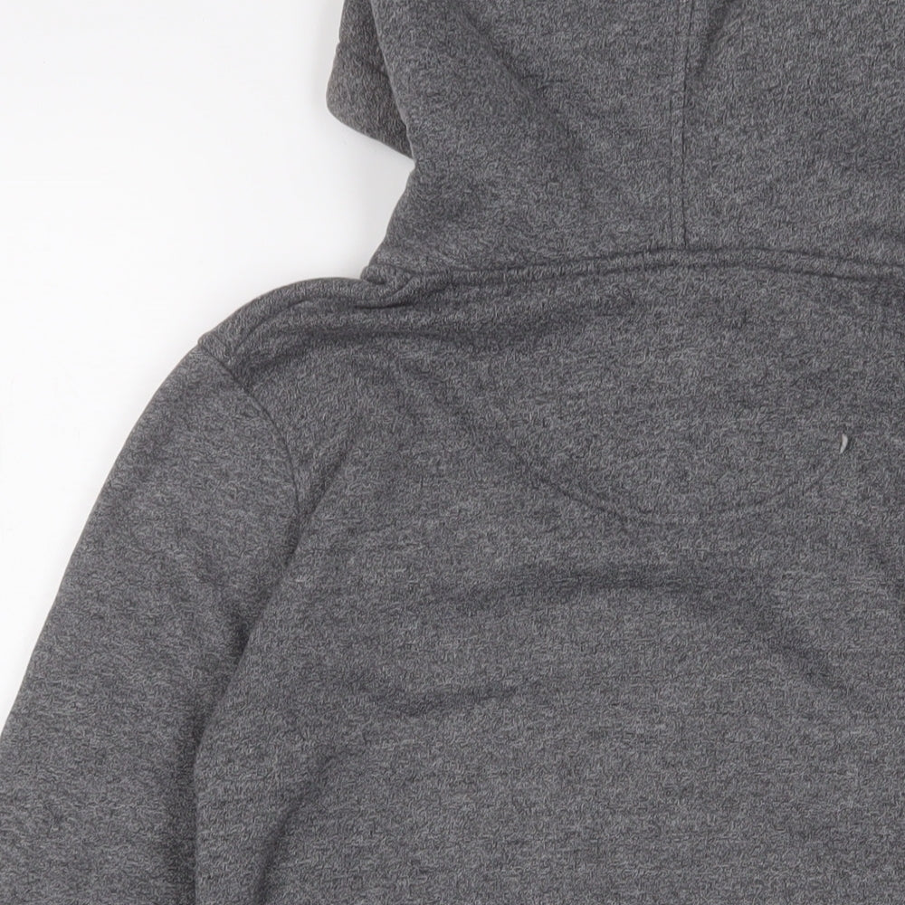 SoulCal&Co Womens Grey Cotton Full Zip Hoodie Size 10 Zip