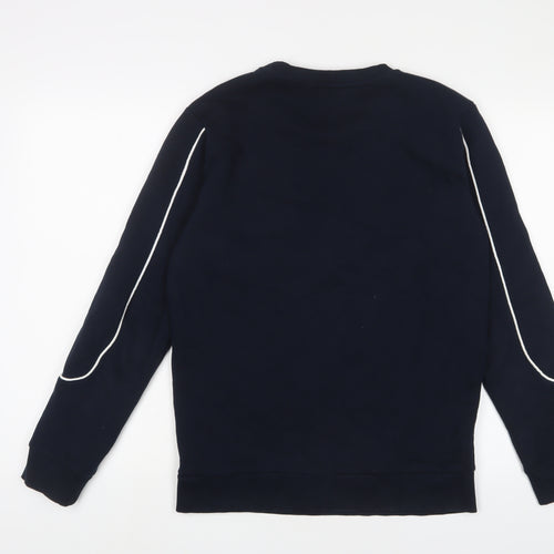 Closure Mens Blue Cotton Pullover Sweatshirt Size S
