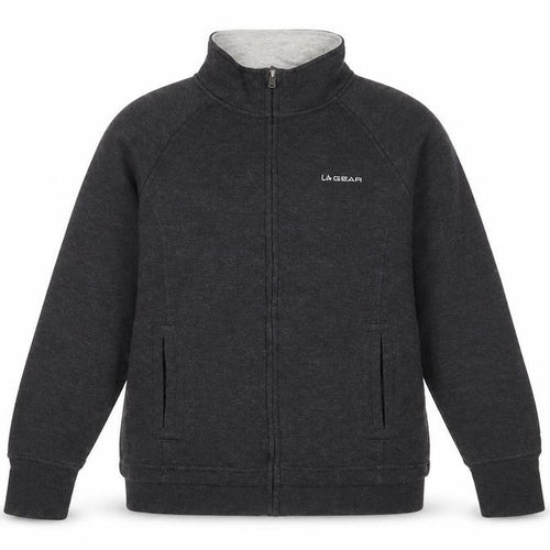 LA Gear Womens Grey Cotton Full Zip Sweatshirt Size 8 Zip - Logo, Embroidered