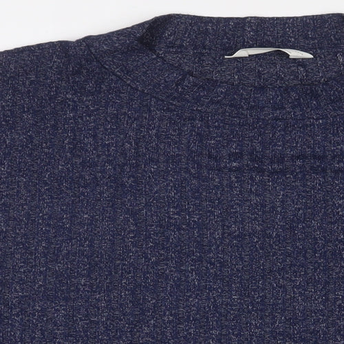 Marks and Spencer Womens Blue Solid Viscose Top Pyjama Top Size 18