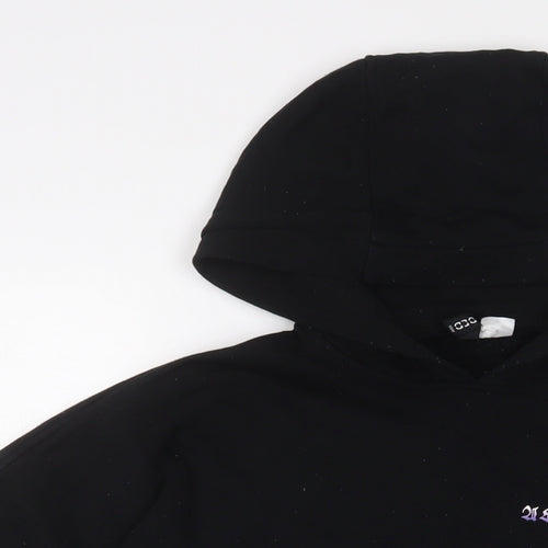 H&M Womens Black Cotton Pullover Hoodie Size M Pullover