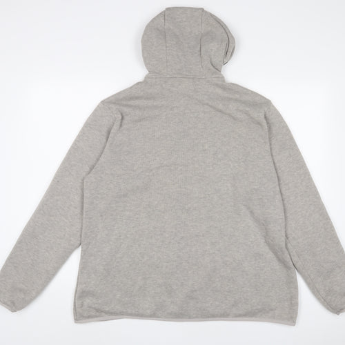 DECATHLON Mens Grey Polyester Full Zip Hoodie Size 2XL