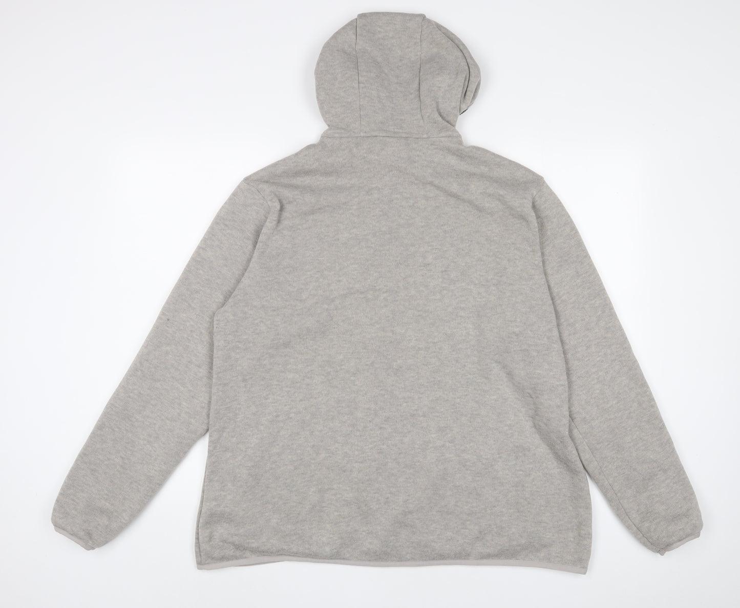 DECATHLON Mens Grey Polyester Full Zip Hoodie Size 2XL