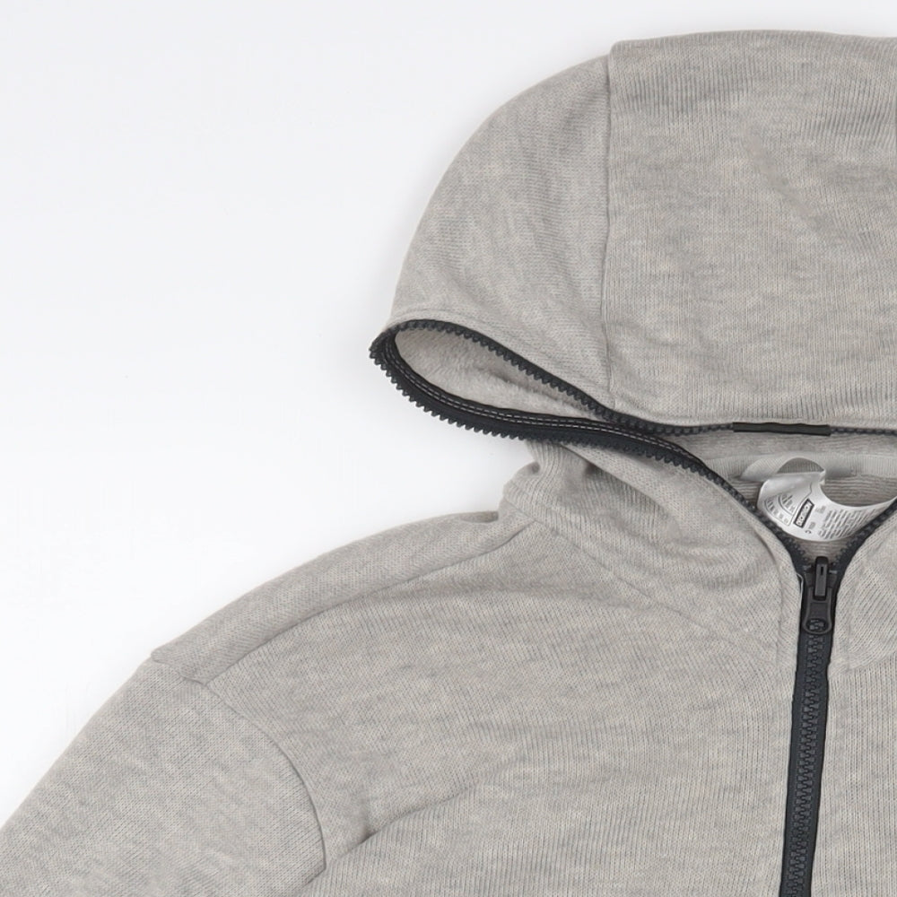 DECATHLON Mens Grey Polyester Full Zip Hoodie Size 2XL