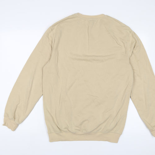 H&M Mens Beige Cotton Pullover Sweatshirt Size S