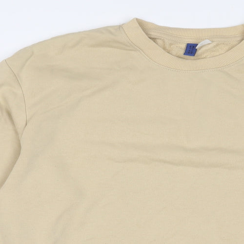 H&M Mens Beige Cotton Pullover Sweatshirt Size S