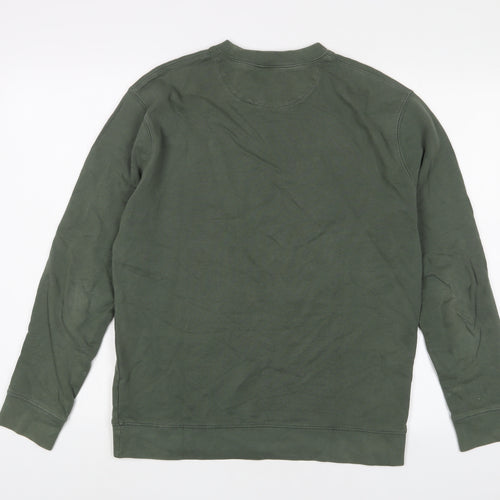 Topman Mens Green Cotton Pullover Sweatshirt Size XS