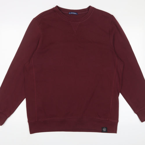 Avenue Mens Red Cotton Pullover Sweatshirt Size L