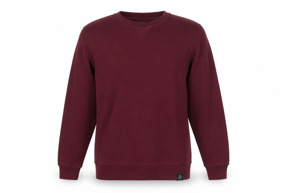 Front view of Avenue men’s red cotton pullover sweatshirt, size L