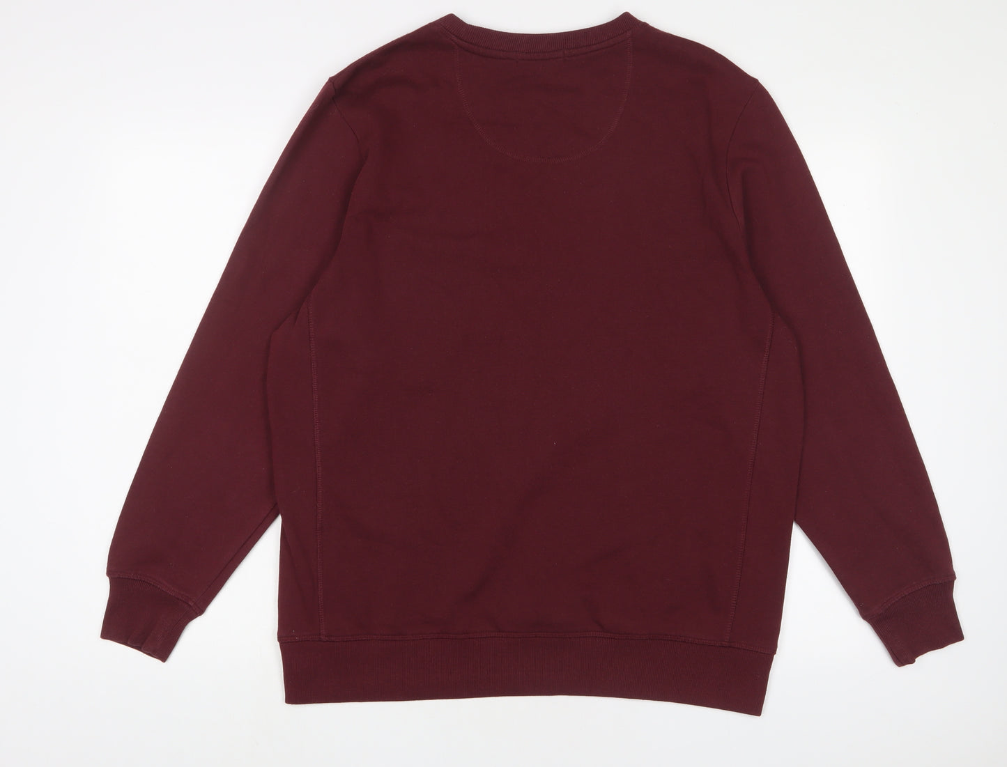 Avenue Mens Red Cotton Pullover Sweatshirt Size L