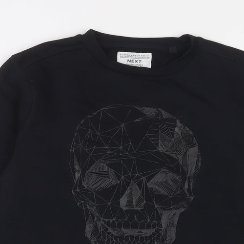 NEXT Boys Black Cotton Pullover Sweatshirt Size 10 Years Pullover