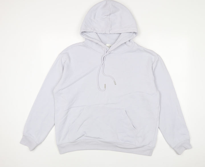 H&M Womens Blue Cotton Pullover Hoodie Size M Pullover