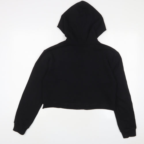 New Look Girls Black Cotton Pullover Hoodie Size 14-15 Years Pullover - Brooklyn