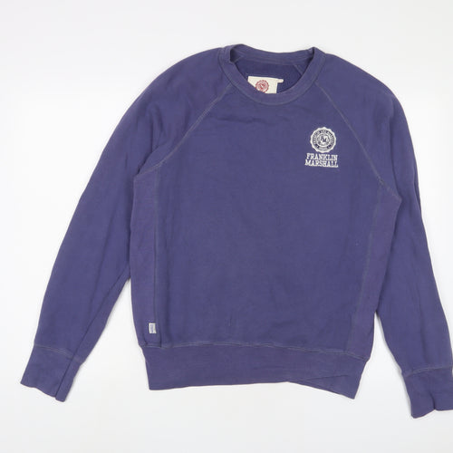 Franklin & Marshall Mens Purple Cotton Pullover Sweatshirt Size S