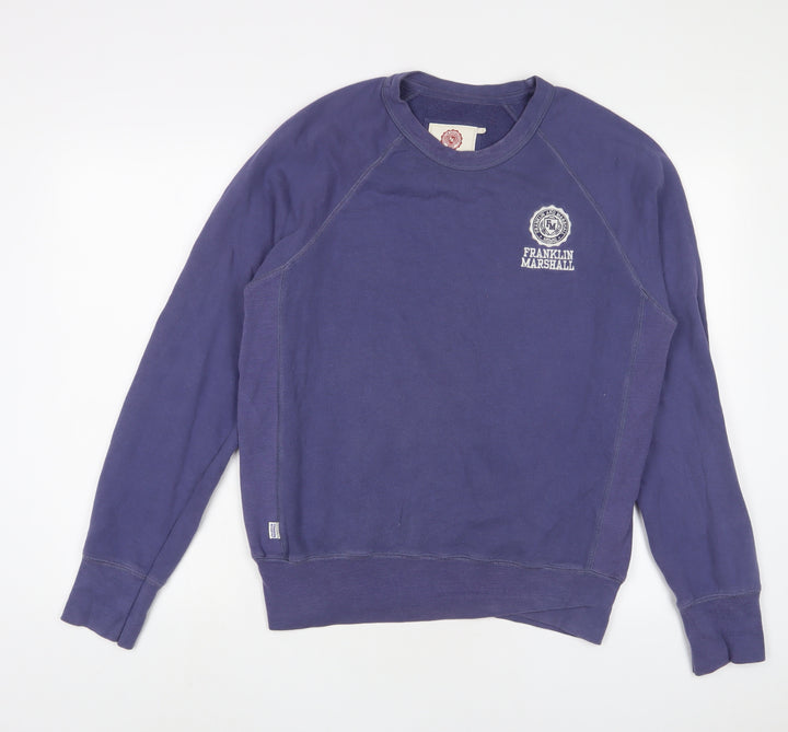Franklin & Marshall Mens Purple Cotton Pullover Sweatshirt Size S