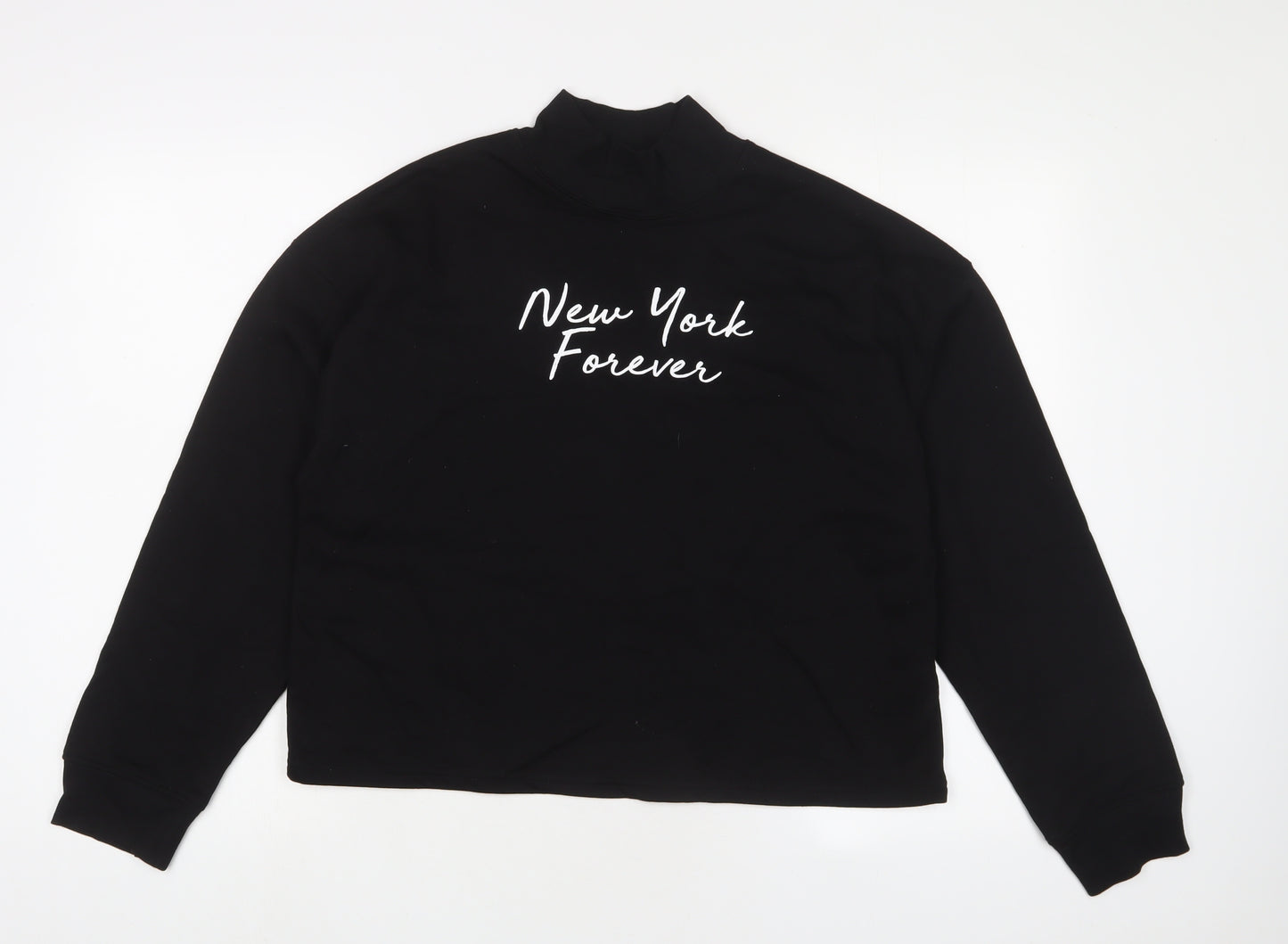 Zara Womens Black Cotton Pullover Sweatshirt Size M Pullover - New York