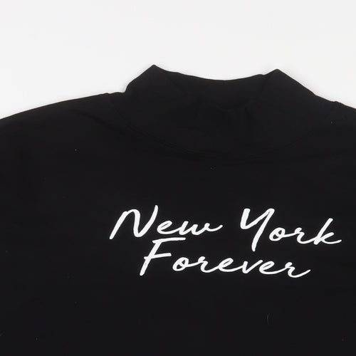 Zara Womens Black Cotton Pullover Sweatshirt Size M Pullover - New York