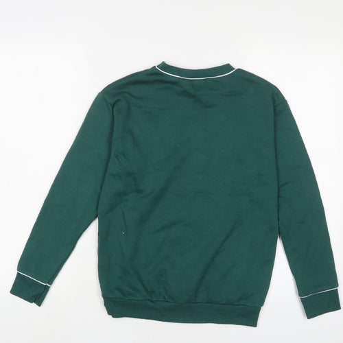 New Look Girls Green Cotton Pullover Sweatshirt Size 9 Years Pullover