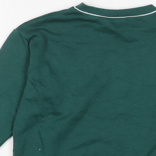 New Look Girls Green Cotton Pullover Sweatshirt Size 9 Years Pullover