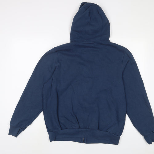 Slazenger Mens Blue Polyester Full Zip Hoodie Size S - Logo, Embroidered