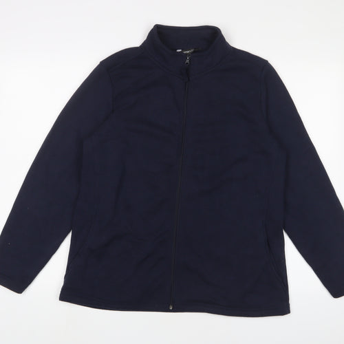 bonmar Womens Blue Polyester Full Zip Sweatshirt Size 16 Zip