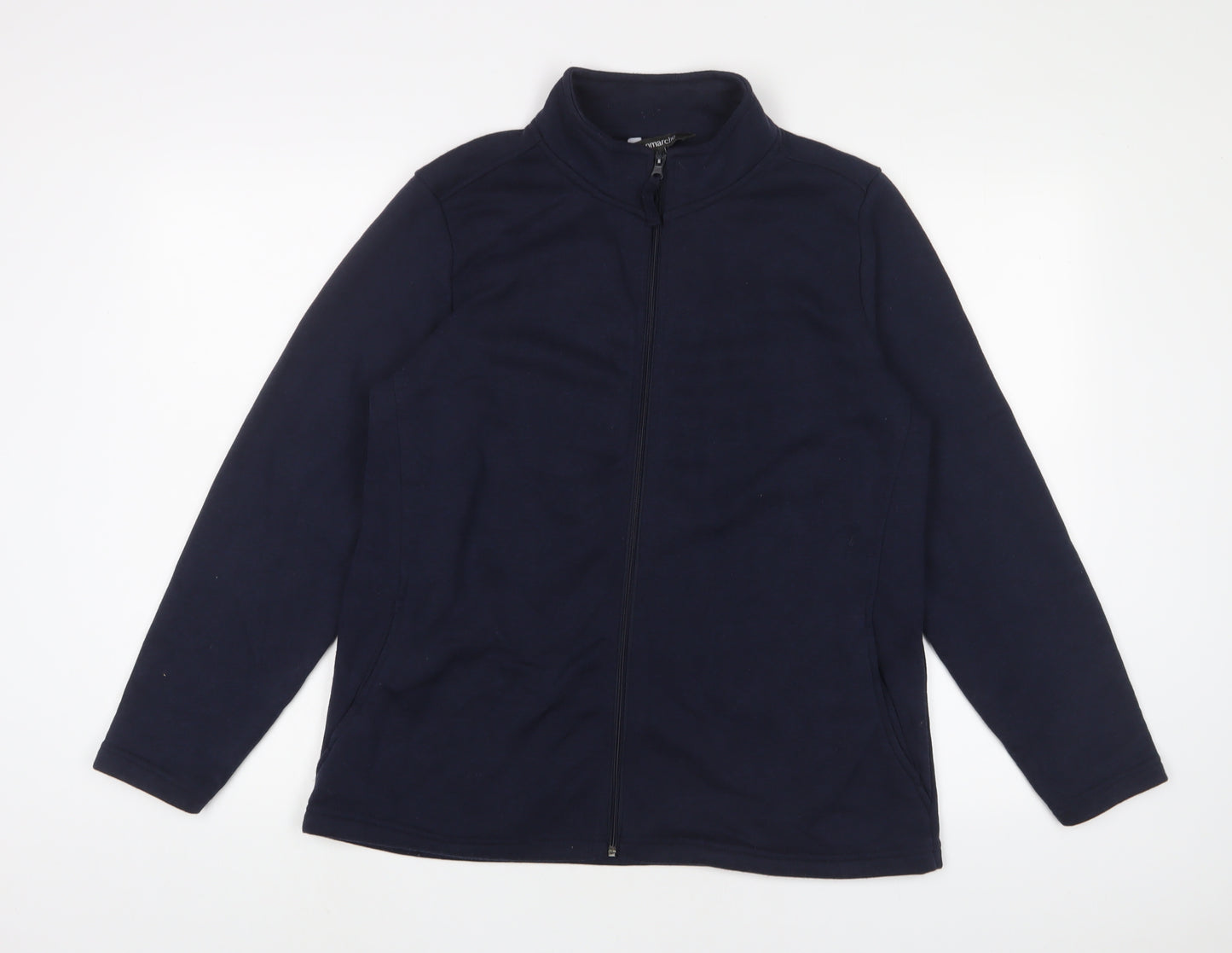 bonmar Womens Blue Polyester Full Zip Sweatshirt Size 16 Zip