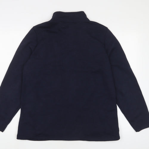 bonmar Womens Blue Polyester Full Zip Sweatshirt Size 16 Zip