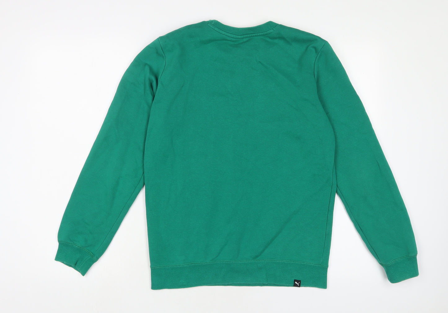 PUMA Boys Green Cotton Pullover Sweatshirt Size 16 Years Pullover