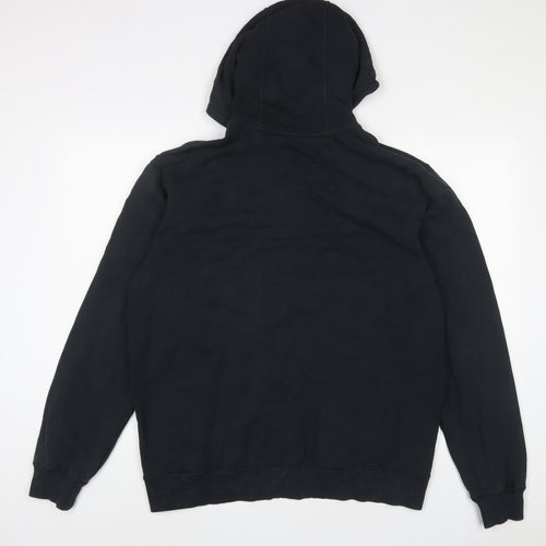 Nike Mens Black Cotton Full Zip Hoodie Size XL