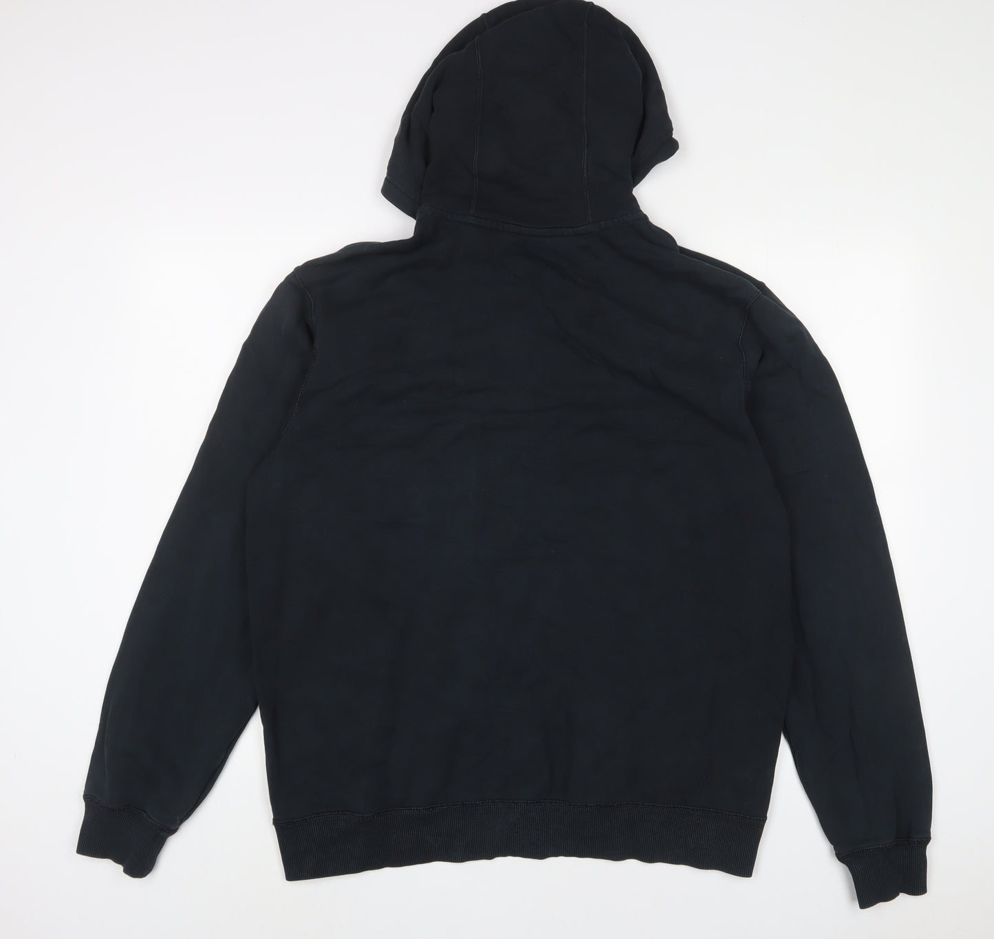 Nike Mens Black Cotton Full Zip Hoodie Size XL