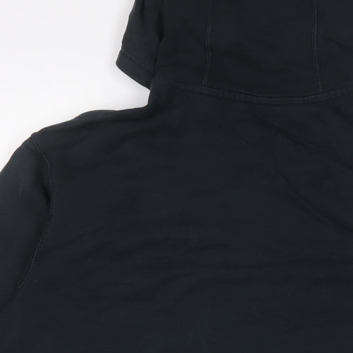 Nike Mens Black Cotton Full Zip Hoodie Size XL