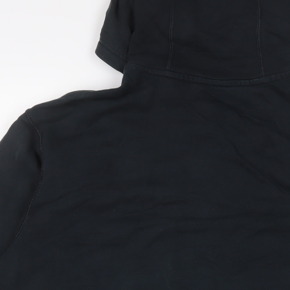 Nike Mens Black Cotton Full Zip Hoodie Size XL