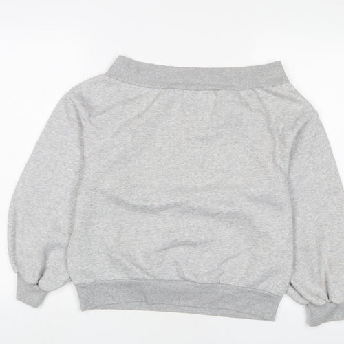 H&M Womens Grey Cotton Pullover Sweatshirt Size M Pullover