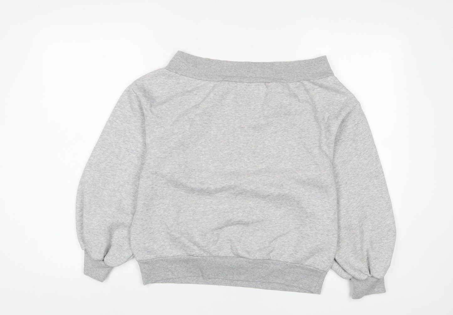 H&M Womens Grey Cotton Pullover Sweatshirt Size M Pullover