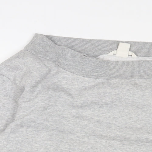 H&M Womens Grey Cotton Pullover Sweatshirt Size M Pullover