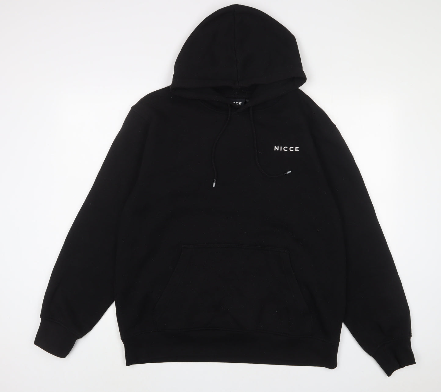 NICCE Mens Black Cotton Pullover Hoodie Size XL