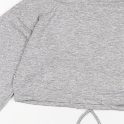 Bershka Womens Grey Cotton Pullover Sweatshirt Size XS Pullover