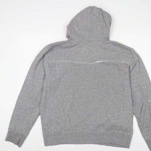Selected Mens Grey Cotton Pullover Hoodie Size XL