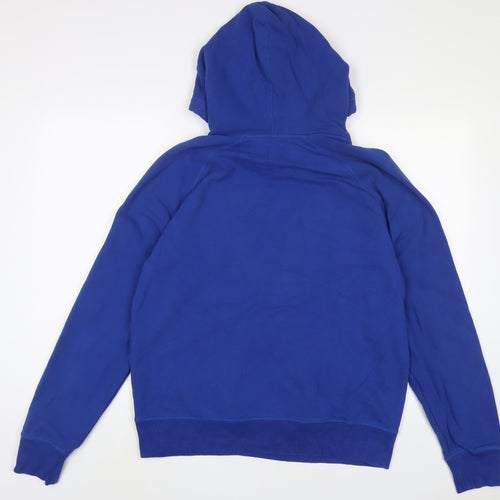 Gap Mens Blue Cotton Pullover Hoodie Size M - Logo, Embroidered