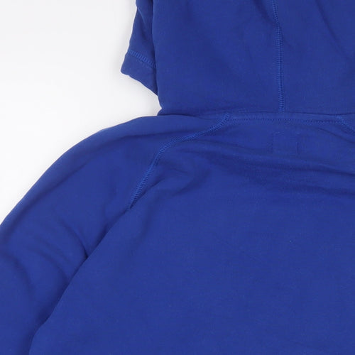 Gap Mens Blue Cotton Pullover Hoodie Size M - Logo, Embroidered