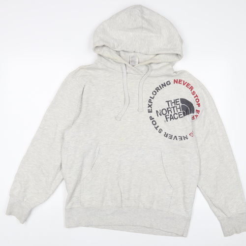 The North Face Mens Grey Cotton Pullover Hoodie Size S