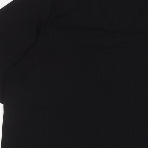 Boohoo Womens Black Polyester A-Line Size 16 V-Neck Pullover