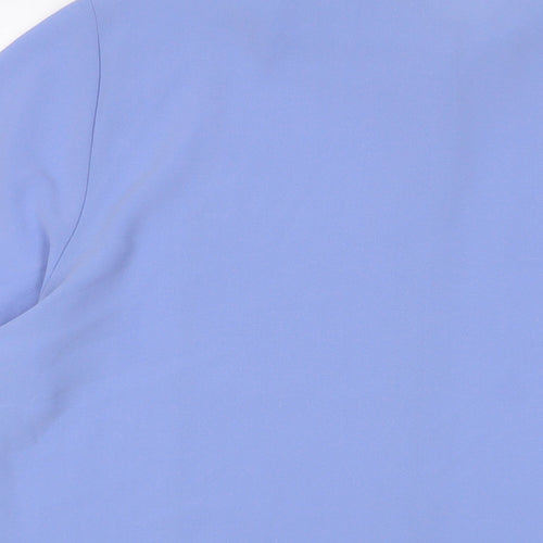BHS Womens Purple Polyester Basic Button-Up Size 16 Collared