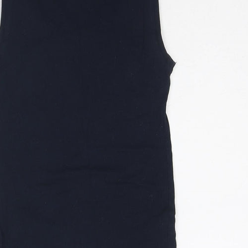 ANKO Womens Blue Cotton Basic Tank Size 6 Round Neck